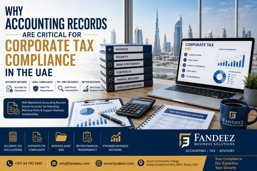 Accounting Records for Corporate Tax UAE