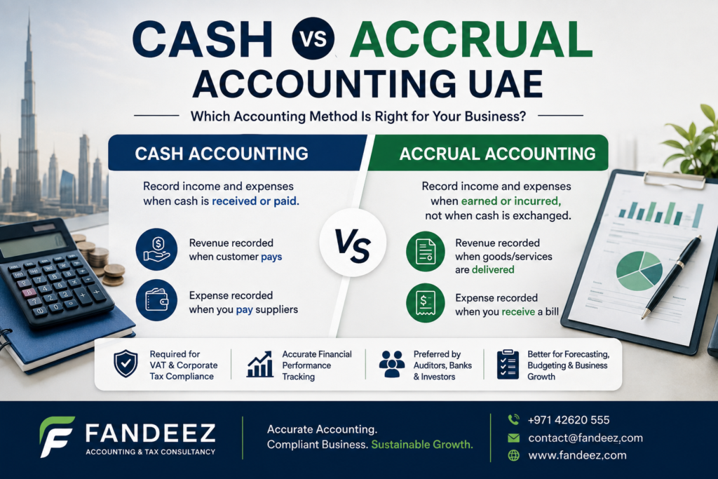 Cash vs Accrual Accounting UAE